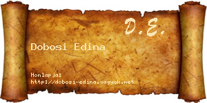 Dobosi Edina névjegykártya