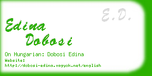 edina dobosi business card